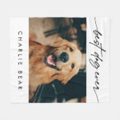 Couverture Polaire Moderne Best Dog Ever Photo Script manuscrit (Devant (Horizontal))