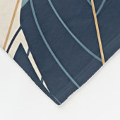 Couverture Polaire Moderne Boho Feuilles Tropicales Abstraites (Coin)