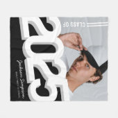 Couverture Polaire Moderne Bold 2025 Diplômé photo (Devant (Horizontal))