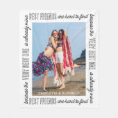 Couverture Polaire Moderne Chic Best Friends Besties BFF Photo person (Devant)