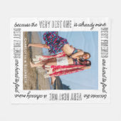 Couverture Polaire Moderne Chic Best Friends Besties BFF Photo person (Devant (Horizontal))