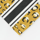 Couverture Polaire Moderne chic imprimé guépard doré à monogramme (Coin)