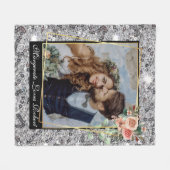 Couverture Polaire Moderne Chic Mariage Love Couple Parties scintilla (Devant (Horizontal))