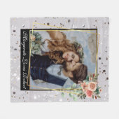 Couverture Polaire Moderne Chic Mariage Love Couple Parties scintilla (Devant (Horizontal))