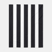 Couverture Polaire Moderne Chic rayures noires et blanches Classique (Devant)