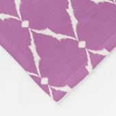 Couverture Polaire Moderne chic texturé violet motif ikat chevron (Coin)