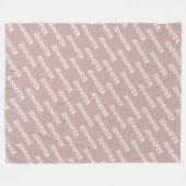 Couverture Polaire Moderne Chic Vous L'Appelez Personnalisé Dusty Ros (Devant (Horizontal))