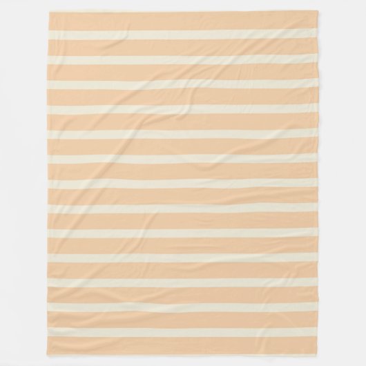 Couverture Polaire Moderne crème rayée or (Devant)