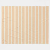 Couverture Polaire Moderne crème rayée or (Devant (Horizontal))