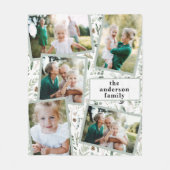 Couverture Polaire Moderne design multi photo famille déco puce (Devant)