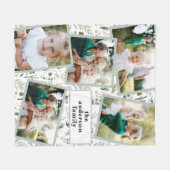 Couverture Polaire Moderne design multi photo famille déco puce (Devant (Horizontal))
