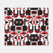 Couverture Polaire Moderne du milieu du siècle Abstrait géométrique C (Devant (Horizontal))