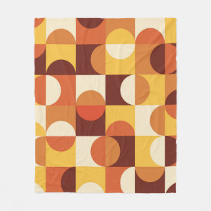 Couverture Polaire Moderne du milieu du XXe siècle Demi-cercles jaune