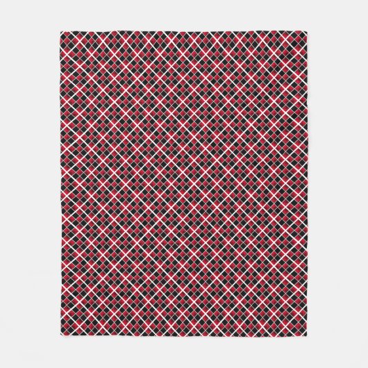 Couverture Polaire Moderne, élégant, à damiers blanc noir (Devant)