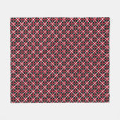 Couverture Polaire Moderne, élégant, à damiers blanc noir (Devant (Horizontal))