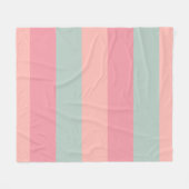 Couverture Polaire Moderne Elegant rose Pêche Turquoise Modèle rayé (Devant (Horizontal))