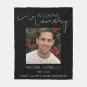 Couverture Polaire Moderne En Mémoire Amoureuse | Mémorial photo (Devant)