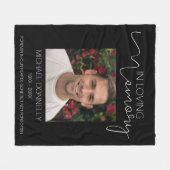 Couverture Polaire Moderne En Mémoire Amoureuse | Mémorial photo (Devant (Horizontal))