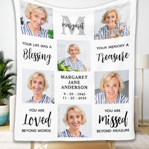 Couverture Polaire Moderne En Mémoire Amoureuse Personnalisé 6 Photo 