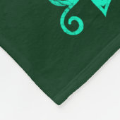 Couverture Polaire Moderne et élégant élégant Mandala Boho Vert foncé (Coin)