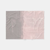 Couverture Polaire Moderne et élégant gris rose doux (Devant (Horizontal))