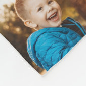 Couverture Polaire Moderne Family Script Hearts Photo Collage Chic (Coin)