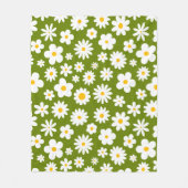 Couverture Polaire Moderne Flat Graphic Daisy Green (Devant)