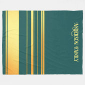 Couverture Polaire Moderne Green Gold Luxury Linen Texture Collection (Devant (Horizontal))