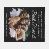 Couverture Polaire Moderne Meilleur Ami BFF Photo Fleece Blanche (Devant (Horizontal))
