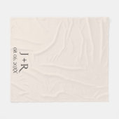 Couverture Polaire Moderne Monogramme couple mariage cadeau Mariage c (Devant (Horizontal))