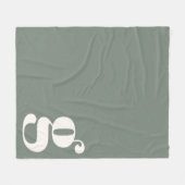 Couverture Polaire Moderne Monogramme Gras Initial Vert Sauge Minimal (Devant (Horizontal))