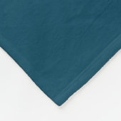 Couverture Polaire Moderne Monogramme Nom Script Bleu (Coin)