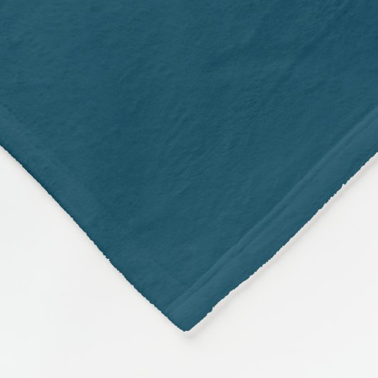 Couverture Polaire Moderne Monogramme Nom Script Bleu (Coin)