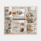 Couverture Polaire Moderne Neutral 6 Photo Famille Collage (Devant (Horizontal))