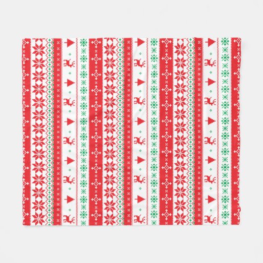 Couverture Polaire Moderne Nordic hiver Noël Motif (Devant (Horizontal))