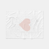 Couverture Polaire Moderne Pastel Rose & Coeur Beau Cadeau (Devant (Horizontal))