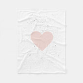 Couverture Polaire Moderne Pastel Rose & Coeur Beau Cadeau (Devant)