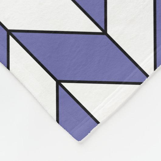 Couverture Polaire Moderne Périwinkle Herringbone Chevron Motif (Coin)