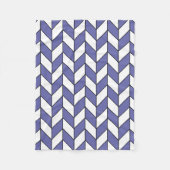Couverture Polaire Moderne Périwinkle Herringbone Chevron Motif (Devant)