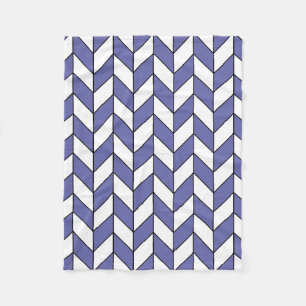 Couverture Polaire Moderne Périwinkle Herringbone Chevron Motif
