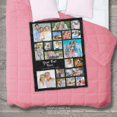 Couverture Polaire Moderne Personnalisé 19 Photo Collage noir