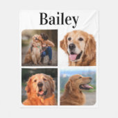 Couverture Polaire Moderne Pet 4 Collage d'images Personnaliser l'Amo (Devant)