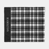 Couverture Polaire Moderne Plaid Personnalisé Rustique Noir et Blanc (Devant (Horizontal))