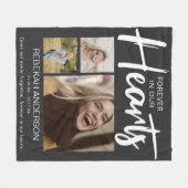 Couverture Polaire Moderne Pour Toujours Dans Nos Coeurs | Mémorial (Devant (Horizontal))