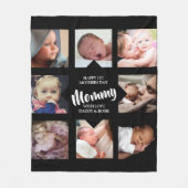 Couverture Polaire Moderne | Première Fête des mères | Photo Collage (Devant)