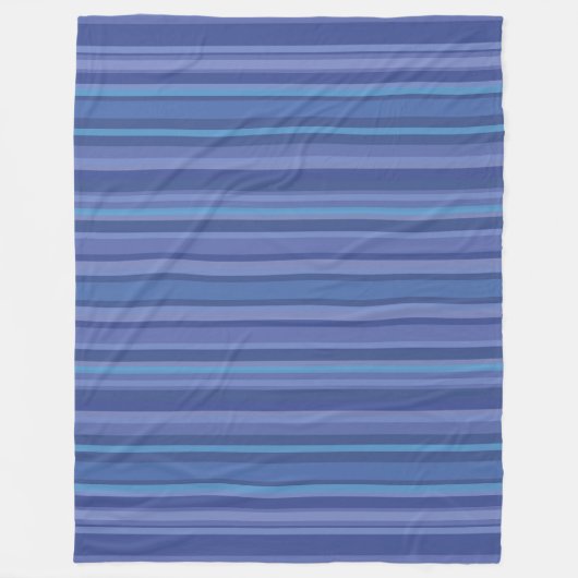 Couverture Polaire Moderne Rayure Bleue Violette (Devant)