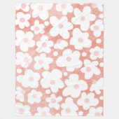 Couverture Polaire Moderne Rétro Motif en terre cuite rose (Devant)