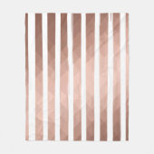 Couverture Polaire Moderne rose or blanc rayures chic fille (Devant)