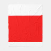 Couverture polaire moderne rouge et blanc (Devant)