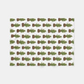 Couverture Polaire Moderne Russe Aquarelle Noël Arbre de Noël (Devant (Horizontal))